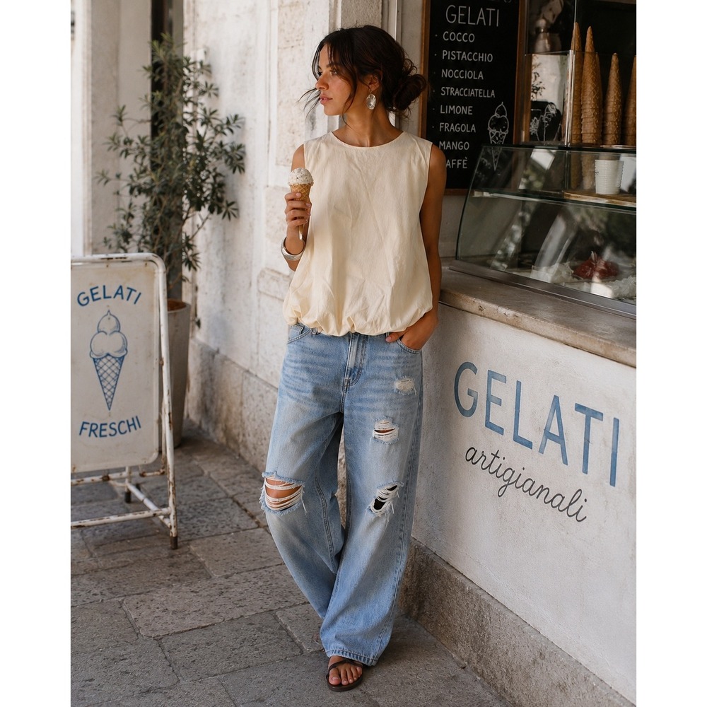 ETERN‎ Bubble Hem Top